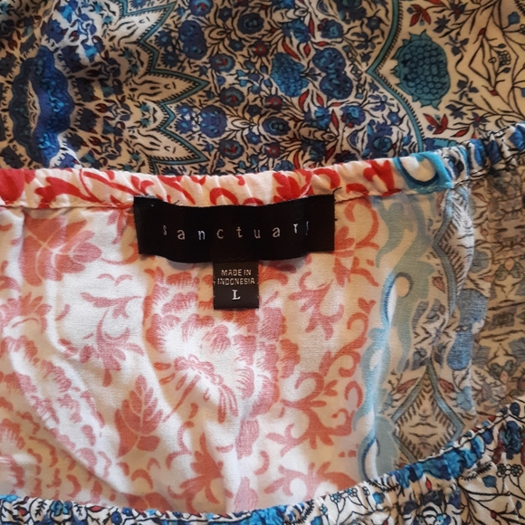 Sanctuary bell sleeve peasant top blouse large *F - Picture 2 of 6